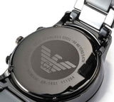 Buy Shop Emporio Armani Ceramica Chronograph Black Dial Black Steel Strap Watch For Men - AR1451 USA Online