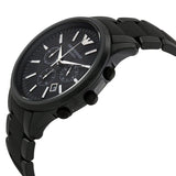 Buy Shop Emporio Armani Ceramica Chronograph Black Dial Black Steel Strap Watch For Men - AR1451 USA Online