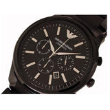 Buy Shop Emporio Armani Ceramica Chronograph Black Dial Black Steel Strap Watch For Men - AR1451 USA Online