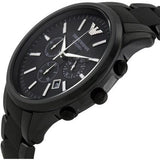 Buy Shop Emporio Armani Ceramica Chronograph Black Dial Black Steel Strap Watch For Men - AR1451 USA Online