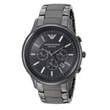 Buy Shop Emporio Armani Ceramica Chronograph Black Dial Black Steel Strap Watch For Men - AR1451 USA Online