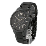 Buy Shop Emporio Armani Ceramica Chronograph Black Dial Black Steel Strap Watch For Men - AR1451 USA Online