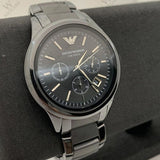 Buy Shop Emporio Armani Ceramica Chronograph Black Dial Black Strap Watch For Men - AR1452 USA Online