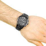 Buy Shop Emporio Armani Ceramica Chronograph Black Dial Black Strap Watch For Men - AR1452 USA Online