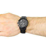 Buy Shop Emporio Armani Ceramica Chronograph Black Dial Black Strap Watch For Men - AR1452 USA Online