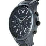 Buy Shop Emporio Armani Ceramica Chronograph Black Dial Black Strap Watch For Men - AR1452 USA Online