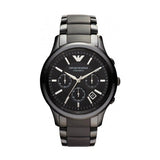 Buy Shop Emporio Armani Ceramica Chronograph Black Dial Black Strap Watch For Men - AR1452 USA Online