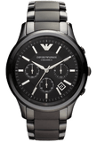 Buy Shop Emporio Armani Ceramica Chronograph Black Dial Black Strap Watch For Men - AR1452 USA Online