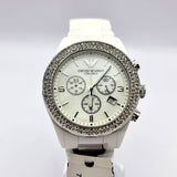 Buy Shop Emporio Armani Ceramica Chronograph White Dial White Ceramic Strap Watch For Women - AR1456 USA Online
