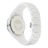Buy Shop Emporio Armani Ceramica Chronograph White Dial White Ceramic Strap Watch For Women - AR1456 USA Online