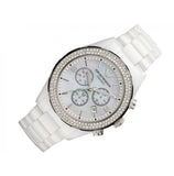 Buy Shop Emporio Armani Ceramica Chronograph White Dial White Ceramic Strap Watch For Women - AR1456 USA Online