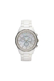 Buy Shop Emporio Armani Ceramica Chronograph White Dial White Ceramic Strap Watch For Women - AR1456 USA Online