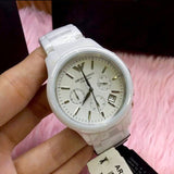 Buy Shop Emporio Armani Ceramica Chronograph White Dial White Strap Watch For Men - AR1453 USA Online