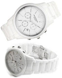 Buy Shop Emporio Armani Ceramica Chronograph White Dial White Strap Watch For Men - AR1453 USA Online