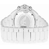 Buy Shop Emporio Armani Ceramica Chronograph White Dial White Strap Watch For Men - AR1453 USA Online
