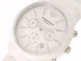 Buy Shop Emporio Armani Ceramica Chronograph White Dial White Strap Watch For Men - AR1453 USA Online