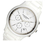Buy Shop Emporio Armani Ceramica Chronograph White Dial White Strap Watch For Men - AR1453 USA Online