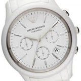 Buy Shop Emporio Armani Ceramica Chronograph White Dial White Strap Watch For Men - AR1453 USA Online