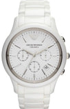 Buy Shop Emporio Armani Ceramica Chronograph White Dial White Strap Watch For Men - AR1453 USA Online