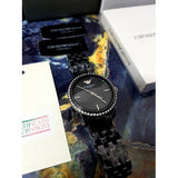 Buy Shop Emporio Armani Ceramica Crystals Black Dial Black Ceramic Strap Watch For Women - AR1478 USA Online