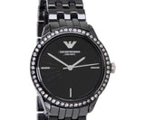 Buy Shop Emporio Armani Ceramica Crystals Black Dial Black Ceramic Strap Watch For Women - AR1478 USA Online
