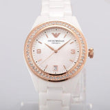 Buy Shop Emporio Armani Ceramica Mother of Pearl Dial White Ceramic Dial Watch For Women - AR1472 USA Online