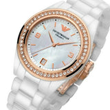 Buy Shop Emporio Armani Ceramica Mother of Pearl Dial White Ceramic Dial Watch For Women - AR1472 USA Online