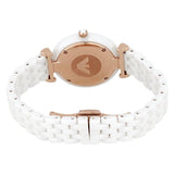Buy Shop Emporio Armani Ceramica Mother of Pearl Dial White Ceramic Strap Watch For Women - AR1486 USA Online