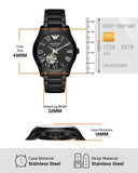 Buy Shop Emporio Armani Ceramica Quartz Black Dial Black Steel Strap Watch For Women - AR1402 USA Online
