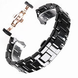 Buy Shop Emporio Armani Ceramica Quartz Black Dial Black Steel Strap Watch For Women - AR1402 USA Online