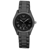 Buy Shop Emporio Armani Ceramica Quartz Black Dial Black Steel Strap Watch For Women - AR1402 USA Online