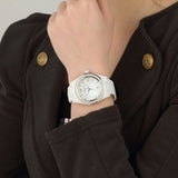 Buy Shop Emporio Armani Ceramica White Mother of Pearl Dial Stainless Steel Strap Watch For Women - AR1426 USA Online