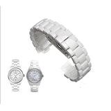 Buy Shop Emporio Armani Ceramica White Mother of Pearl Dial Stainless Steel Strap Watch For Women - AR1426 USA Online