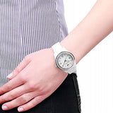 Buy Shop Emporio Armani Ceramica White Mother of Pearl Dial Stainless Steel Strap Watch For Women - AR1426 USA Online
