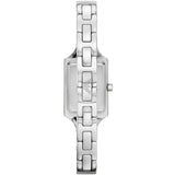 Buy Shop Emporio Armani Chiara Analog Silver Dial Black Leather Strap Watch For Women - AR7372 USA Online
