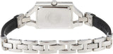 Buy Shop Emporio Armani Chiara Analog Silver Dial Black Leather Strap Watch For Women - AR7372 USA Online