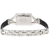 Buy Shop Emporio Armani Chiara Analog Silver Dial Black Leather Strap Watch For Women - AR7372 USA Online