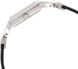 Buy Shop Emporio Armani Chiara Analog Silver Dial Black Leather Strap Watch For Women - AR7372 USA Online