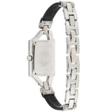 Buy Shop Emporio Armani Chiara Analog Silver Dial Black Leather Strap Watch For Women - AR7372 USA Online