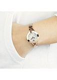 Buy Shop Emporio Armani Chiara Analog White Dial Rose Gold Steel Strap Watch For Women - AR7329 USA Online