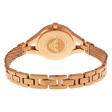 Buy Shop Emporio Armani Chiara Analog White Dial Rose Gold Steel Strap Watch For Women - AR7329 USA Online