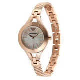 Buy Shop Emporio Armani Chiara Analog White Dial Rose Gold Steel Strap Watch For Women - AR7329 USA Online