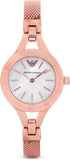 Buy Shop Emporio Armani Chiara Analog White Dial Rose Gold Steel Strap Watch For Women - AR7329 USA Online
