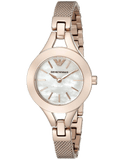 Buy Shop Emporio Armani Chiara Analog White Dial Rose Gold Steel Strap Watch For Women - AR7329 USA Online