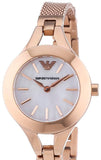 Buy Shop Emporio Armani Chiara Analog White Dial Rose Gold Steel Strap Watch For Women - AR7329 USA Online