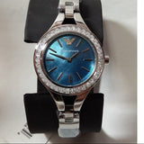 Buy Shop Emporio Armani Chiara Blue Dial Blue Leather Strap Watch for Women - AR7330 USA Online