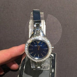 Buy Shop Emporio Armani Chiara Blue Dial Blue Leather Strap Watch for Women - AR7330 USA Online