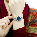 Buy Shop Emporio Armani Chiara Blue Dial Blue Leather Strap Watch for Women - AR7330 USA Online