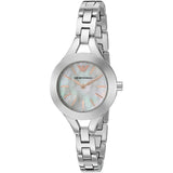 Buy Shop Emporio Armani Chiara Mother of Pearl Dial Silver Steel Strap Watch for Women - AR7425 USA Online