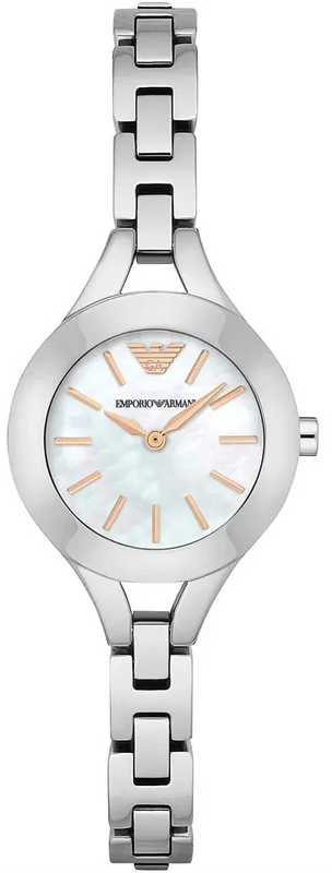 Buy Shop Emporio Armani Chiara Mother of Pearl Dial Silver Steel Strap Watch for Women - AR7425 USA Online